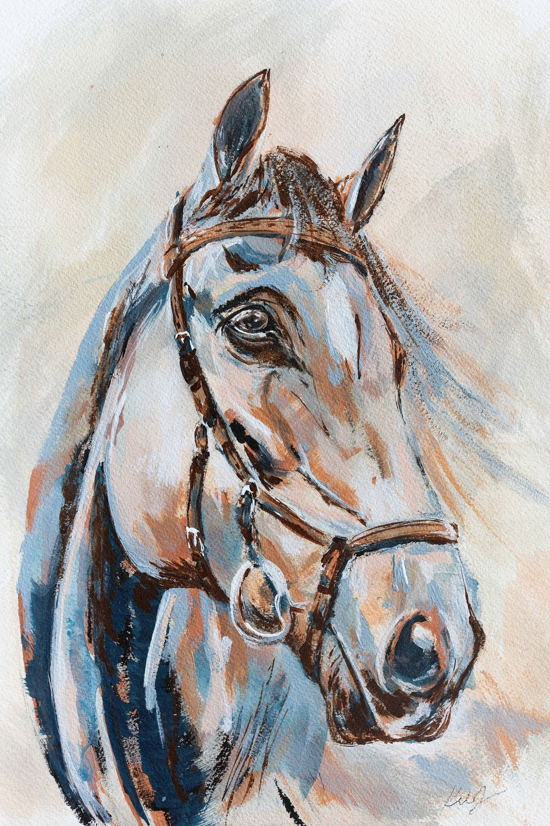 Blue: A Modern Horse Painting About Strength, Emotion, and Hope
